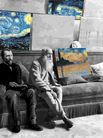 the-eternal-moonshine Van Gogh and Monet.gif
