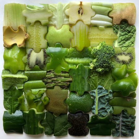 Adam Hillman puzzle vegan de légumes