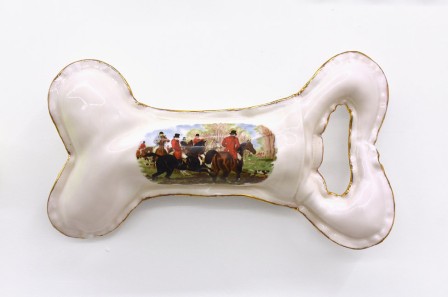 Nicholas Crombach Chew Toy porcelaine os de collection pour descendant de chien de chasse à courre