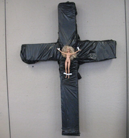 Barbie Jésus est morte crucifiée en rémission de vos péchés.png