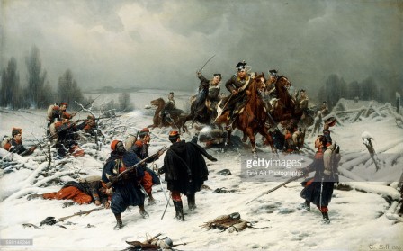 Christian Sell Prussian Uhlans Attacking French Zoaves, Franco Prussian War.jpg