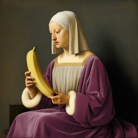 Federigo Zucconi AI The contemplation of Mona Luciana l'apparition de la banane