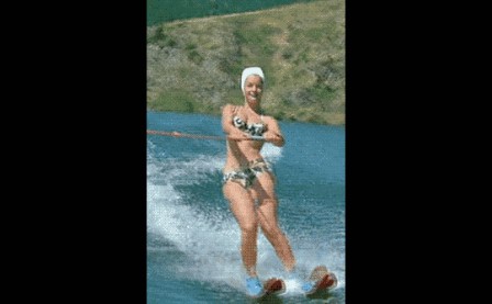 Romy Schneider L'Enfer d'Henri-Georges Clouzot ski nautique.gif