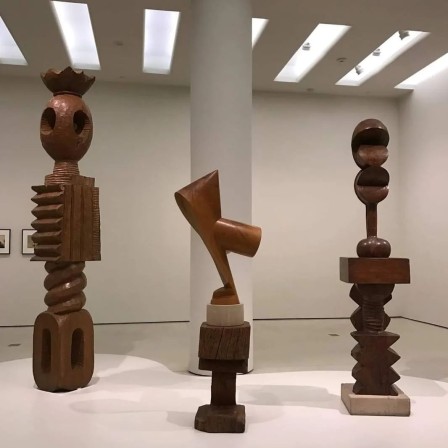 Constantin Brancusi left to right King of King ca. 1958 The Sorceress 1916-24 Adam and Eva 1921