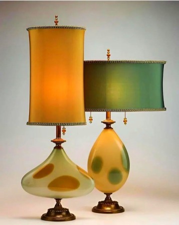 Kinzig Design Lamps, Artistic Artisan-Crafted Blown Glass Lamps Lighting by Susan and Caryn Kinzig allume.jpg, janv. 2024