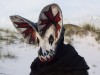 Papier Mâché Bat Masks by Jym Davis Take Wing in Bold Portraits les oreilles et les dents