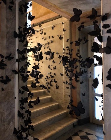 papillons le jour est levé “Black Cloud” for the exhibition “The Accursed Hour” by Carlos Amorales at Fondazione Adolfo Pini Ph Alessandro Spadoni