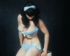 Bettie Page posing for a photoshoot circa 1950s le ventre rentré.gif, févr. 2024
