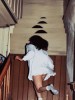 la montée de l'escalier