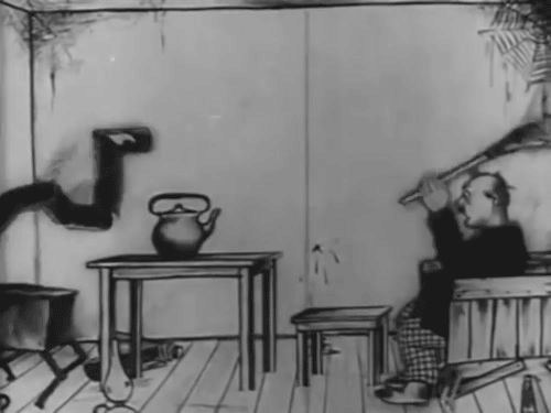 Alexandre Bushkine durman demyana la drogue de Demian 1925 le combat contre les objets