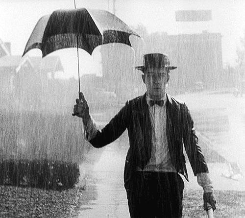 Buster Keaton in College • Directed by James W. Horne 1927 jour de pluie.gif, juil. 2020