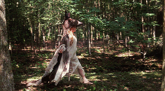 Catherine Deneuve Peau d'âne, 1970 dans la forêt.gif, sept. 2020