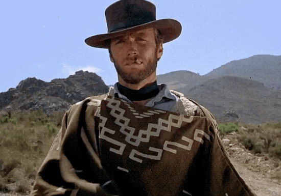 Clint Eastwood Et pour quelques dollars de plus j'aurais pu avoir un velcro pour faire tenir cette saleté de couverture.gif, avr. 2020