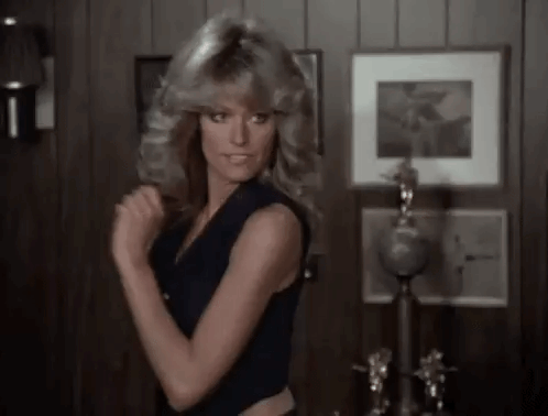 Farrah Fawcett danse joie Jésus que ma joie soit permanente.gif, mai 2023