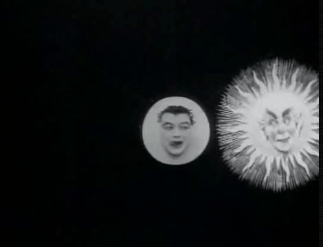 Georges Méliès, The Eclipse Courtship of the Sun and Moon (originally L'éclipse du soleil en pleine lune),  1907.gif, oct. 2021