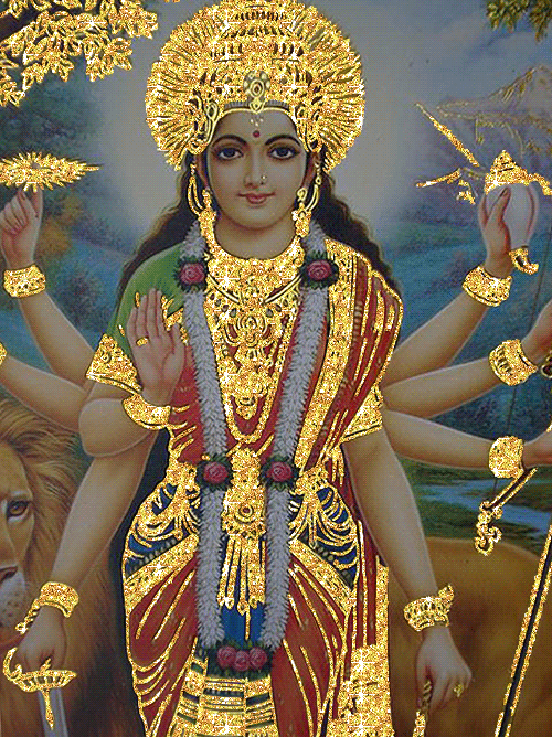 Goddess Durga, Ma Durga is the embodiment of the divine energy and the creative power. Mother Durga has nine forms dimensions déesse