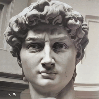 Head of David by Michelangelo Photograph by Carl Purcell Florence Italie.gif, juin 2021