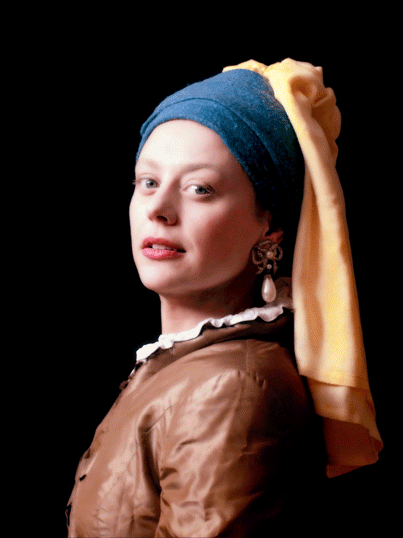 Johannes Vermeer la jeune fille à la perle enrhumée mouchoir.gif, déc. 2020