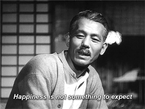 Late Spring (1949, Japan) Yasujiro Ozu le bonheur n'est pas quelque chose que tu attends mais que tu crée.gif, fév. 2021