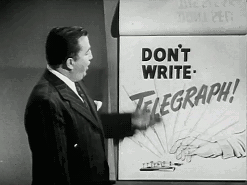 Man to Man 1947 technologie écrire ou envoyer un télégramme.gif, janv. 2020