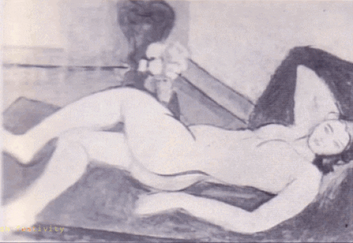 Matisse took photos of his painting “Large reclining nude” ( also known as Pink Nude) in 1935  as it went through many fascinating revisions until it reached its final, stunning conclusion.gif, mar. 2021