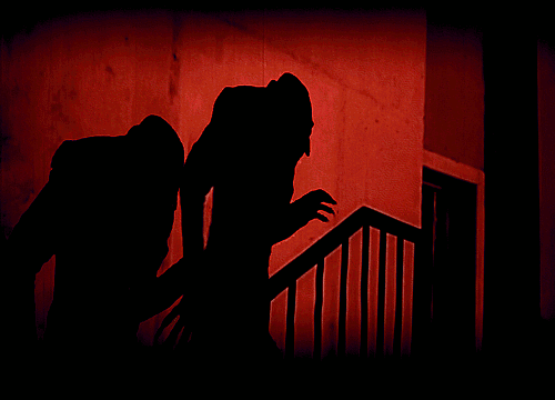 Nosferatu 1922 Directed by F.W. Murnau l'escalier rouge.gif, janv. 2021