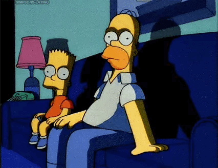 Omer et Bart Simpson le soir bravo.gif, mai 2020