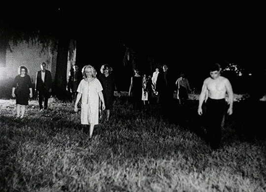 They're coming to get you, Barbara. Night of the Living Dead (1968) dir. George A. Romero reprendre le chemin du travail.gif, août 2021