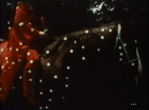 Yayoi Kusama, Self-Obliteration, 1967 le cavalier à pois.gif, déc. 2020