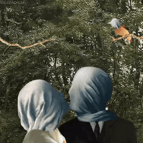 kiszkiloszki Rene Magritte The lovers, 1928.gif, mai 2020