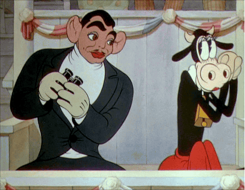 Clark Gable and Clarabelle Cow in Mickey’s Polo Team (1936) Jordan Bardella fais moi un peu de vent avec tes oreilles