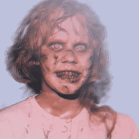 Linda Blair, The Exorcist les yeux clairs et les dents noires