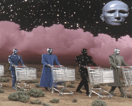 Michel Gondry Around the World (1997) Daft Punk caddie nous irons faire nos courses dans le désert