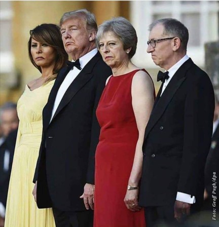 Donald Trump Theresa May et Woody Allen.jpg