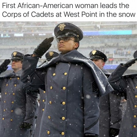 première femme afro américaine à West Point neige.jpg