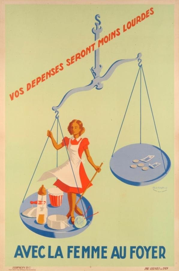 Pétain  avec la femme au foyer, je fais tellement d'économies que je