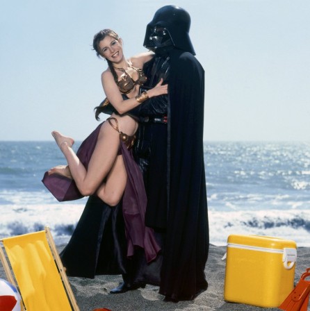 Carrie Fisher 1983 Dark Vador on allait au bord de la mer avec mon père