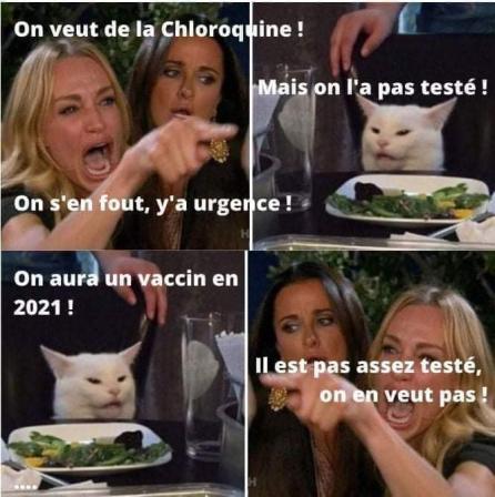 Chloroquine oui Vaccin ferrugineux non.png, nov. 2020