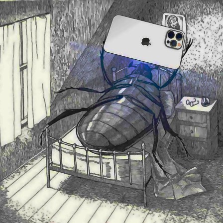 Franz Kafka la métamorphose selfies et partage sur les réseaux sociaux