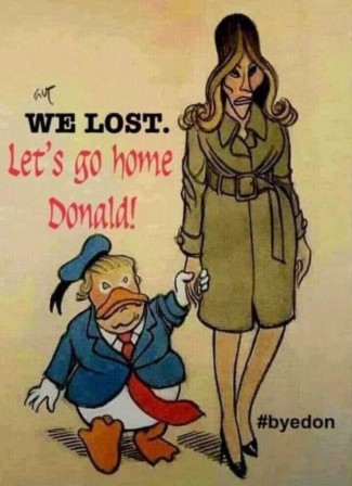 Melania et Donald Trump la fête est finie on rentre à la maison.jpg, janv. 2021