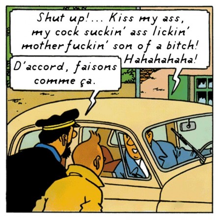Tintinades Tintin parler anglais ça ne sert à rien.jpg, nov. 2021