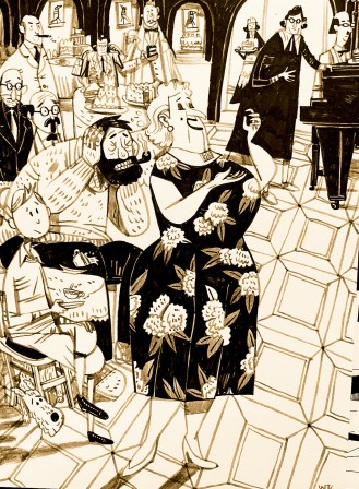 Warwick Johnson-Cadwell Tintin la réception à Moulinsart Castafiore.jpg, nov. 2023