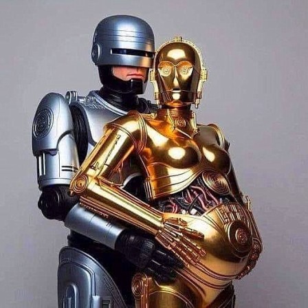 carnet rose Robocop et C-3PO Noël il est né le divin enfant rois mages.jpg, déc. 2023
