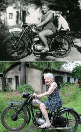 même femme même moto 71 ans après.jpeg, sept. 2020