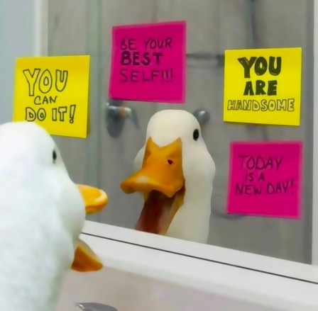 motivation confiance en soi chaque matin devant le miroir je me répétais que j'étais un gros canard.jpg, juin 2023