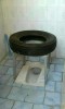 pneu comment aménager ses toilettes à la turque bricolage