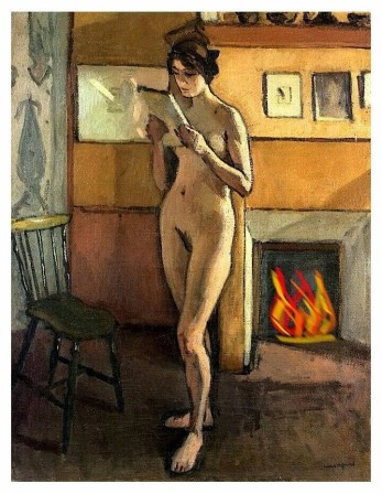 Albert Marquet Nu devant la cheminée 1913 avec feu.jpg, janv. 2022