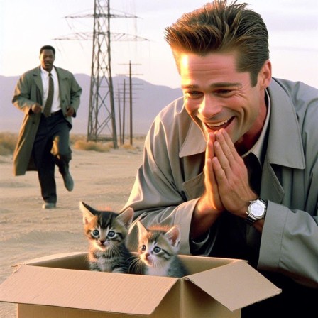 Brad Pitt et les petits chats Seven la fin selon les réseaux sociaux