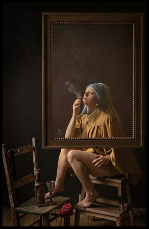 Johannes Jan Vermeer la jeune fille à la perle la pause cigarette 1665 modèle droit du travail syndicat.jpg, déc. 2021