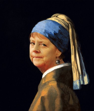 Johannes Vermeer Angela Merkel la jeune chancellière à la perle.jpg, nov. 2019